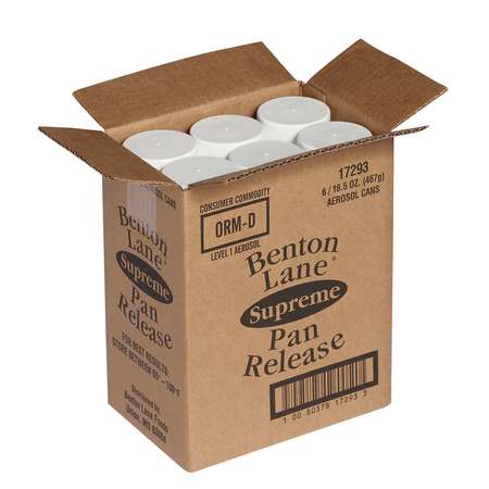 BENTON LANE Benton Lane Supreme Pan Release 16.5 oz. Aerosol, PK6 17293